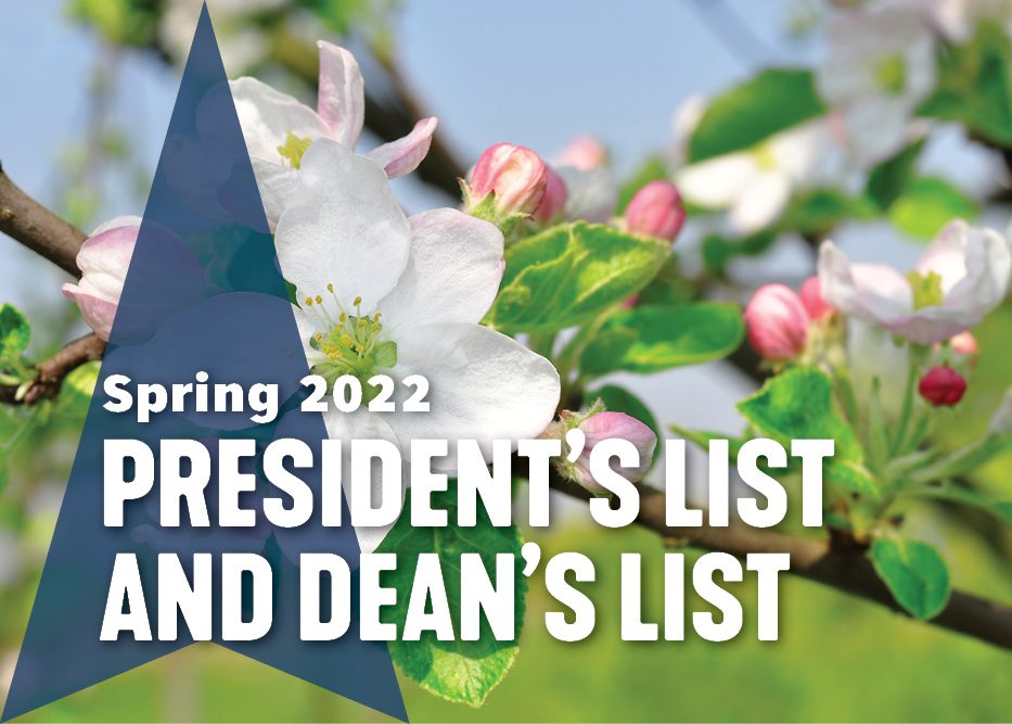 President's and Dean's List Winter 2021